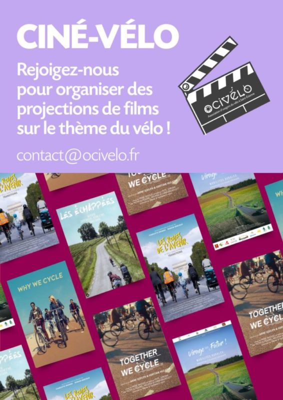 Rejoigez-nous 
pour organiser des projections de films 
sur le thème du vélo !