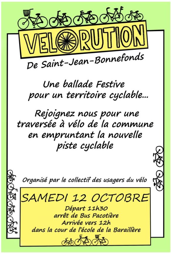 VELORUTION A SAINT JEAN BONNEFONDS